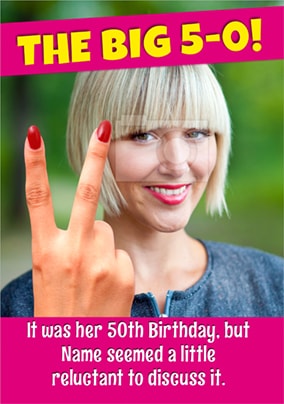 Emotional Rescue - 50th Birthday Card Reluctant to discuss