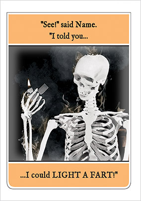 Light a Fart Humorous Birthday Card