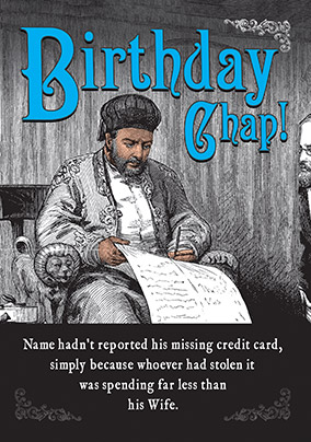 Birthday Chap Humorous Birthday Card