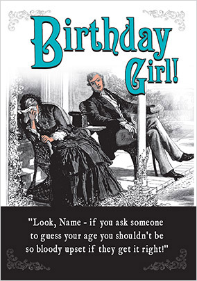 Birthday Girl Humorous Birthday Card