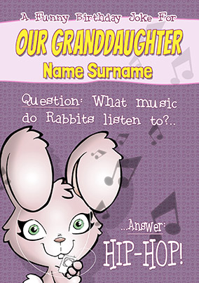 Granddaughter Hip-Hop Birthday Card