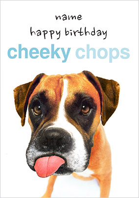 Cheeky Chops Personalised Birthday Card