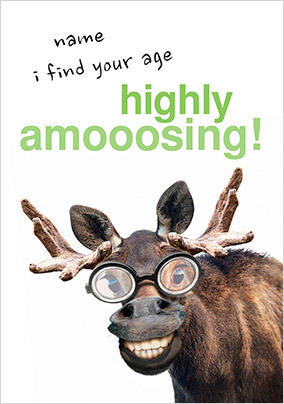 Highly Amoosing Personalised Birthday Card