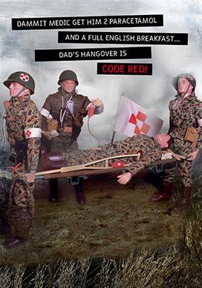 Hangover Code Red Personalised Father's Day Card