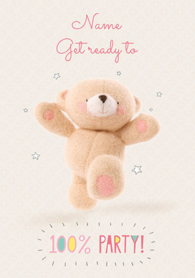 100% Party Personalised Birthday Card