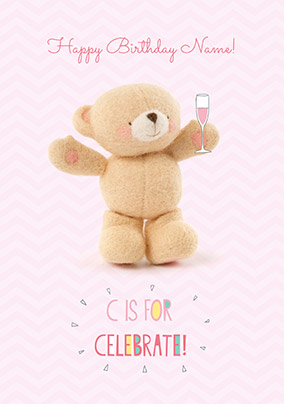 C Is For Celebrate Personalised Card
