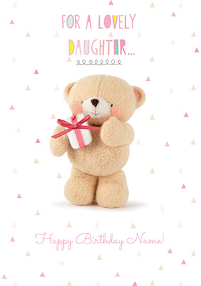 For A Lovely Daughter Personalised Birthday Card