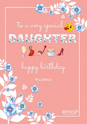 Emoji - Special Daughter Personalised Card