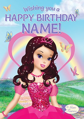 Gem Fairies Personalised Birthday Card