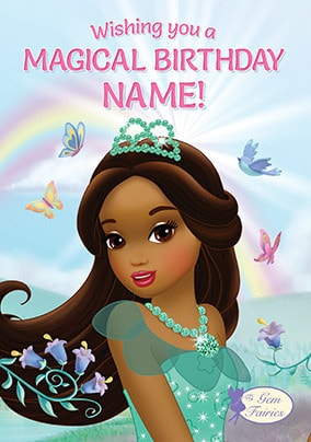 Gem Fairies Magical Birthday Personalised Card