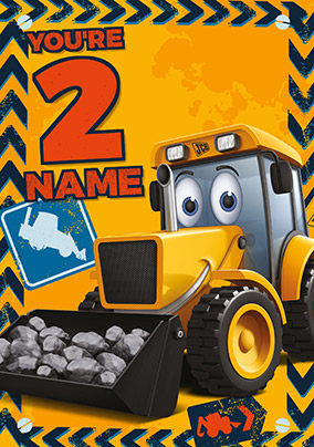 Joey JCB Birthday Card - Age 2
