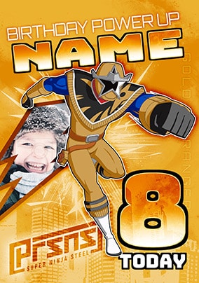 8 Today Gold Power Ranger Photo Card