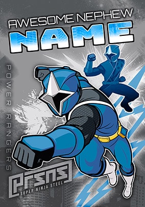 Awesome Nephew Power Rangers Personalised Card