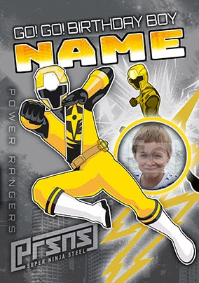 Birthday Boy Power Rangers Photo Card