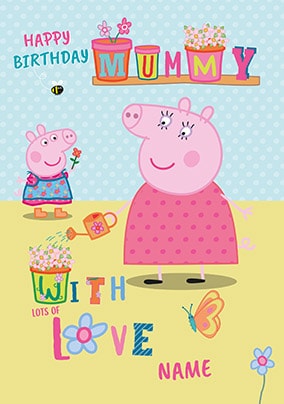 Peppa Pig - Mummy Personalised Birthday Card