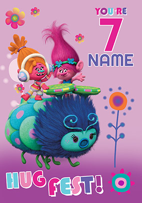 Trolls You're 7 Birthday Card