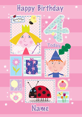Ben & Holly - Birthday Card 4th Birthday