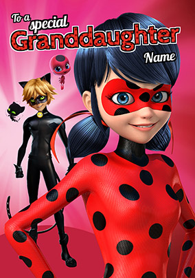 Miraculous Ladybug - Special Granddaughter Personalised Card