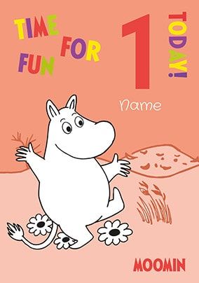 Photo of Moomin - First Birthday Personalised Card