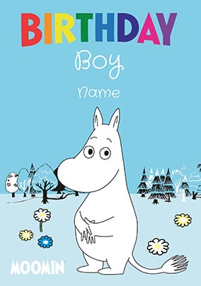 Moomin - Birthday Boy Personalised Card