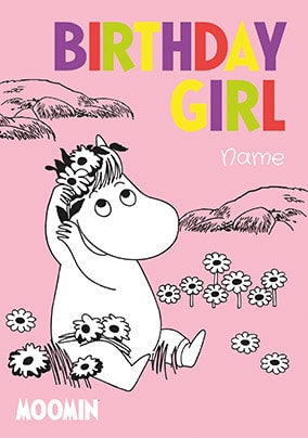 Moomin - Birthday Girl Personalised Card