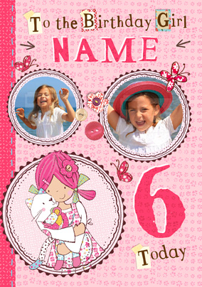 Emily Button - 6 Today Photo Card