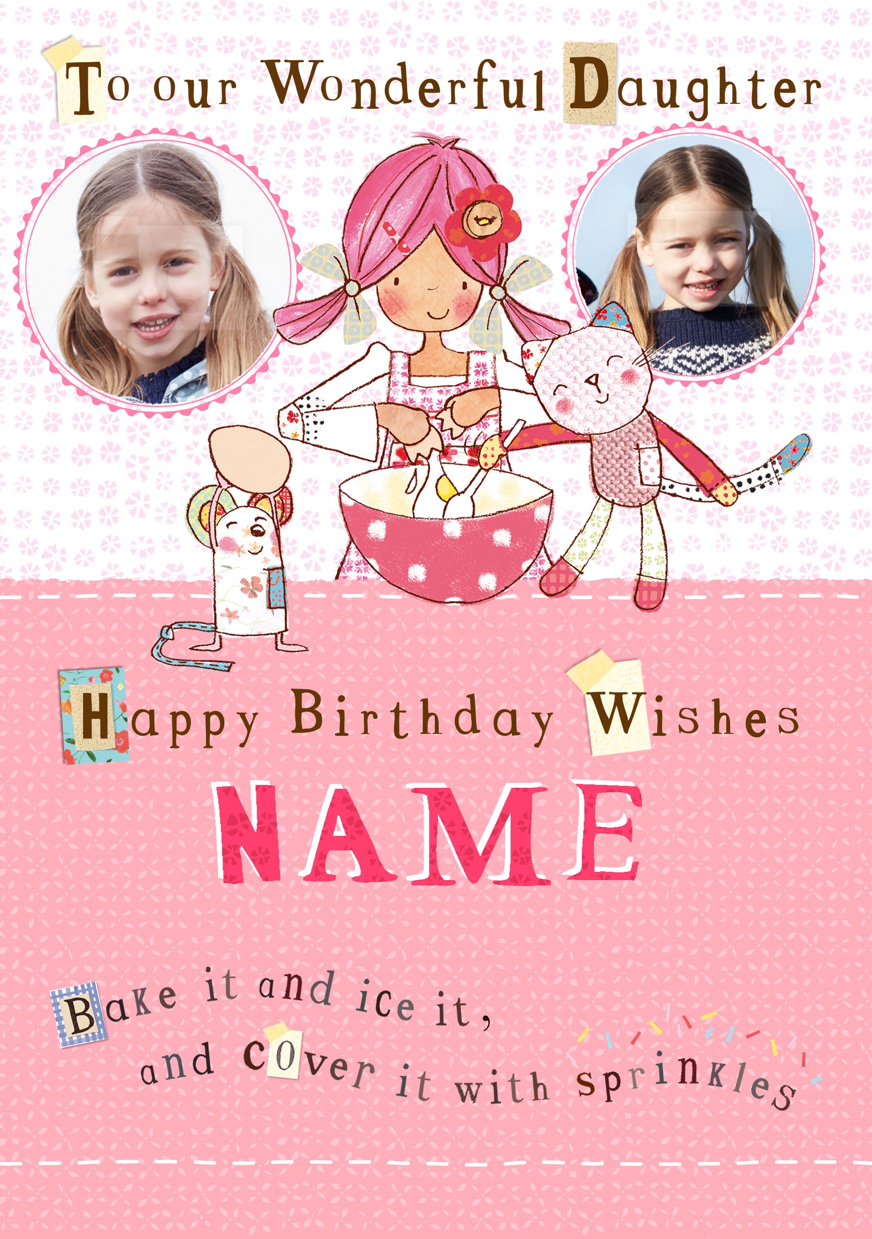 Emily Button - Wonderful Daughter Photo Card