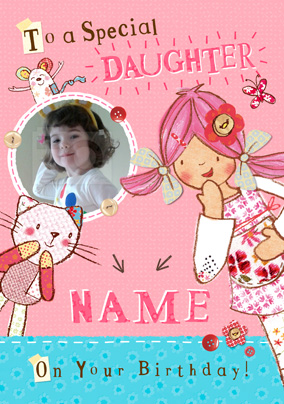Emily Button - Special Daughter Photo Card
