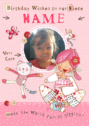 Emily Button - Birthday Wishes Niece Photo Card