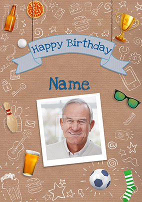 Birthday Banner Photo Card
