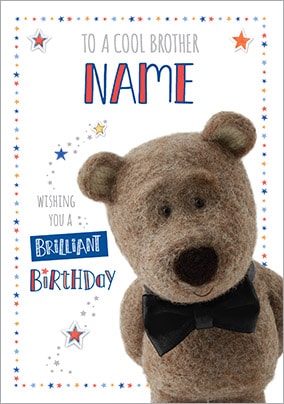 Barley Bear Brother Birthday Card