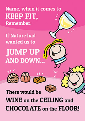 Keep Fit Birthday Card