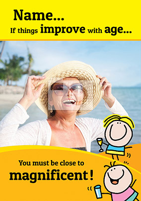 Magnificent Photo Upload Birthday Card