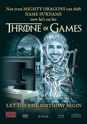 Throne Of Games Spoof Photo Card