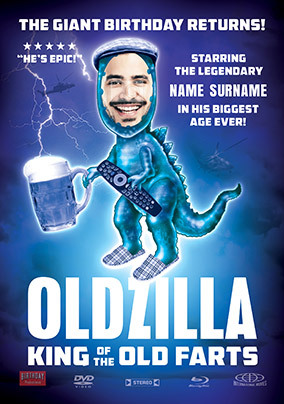 Oldzilla - King of the Old Farts Photo Birthday Card