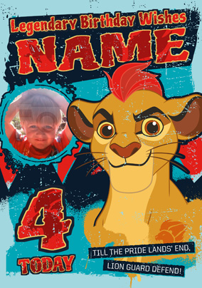 Kion Photo Birthday Card - Age 4