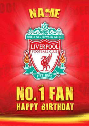 Liverpool FC Club Crest Birthday Card