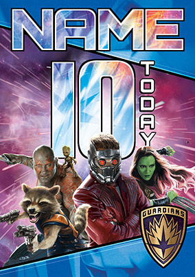 GOTG 2 Age 10 Birthday Card