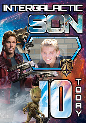 GOTG 2 Son Age 10 Photo Birthday Card