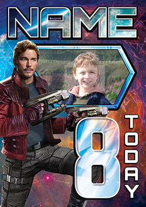 Star Lord Age 8 Photo Birthday Card