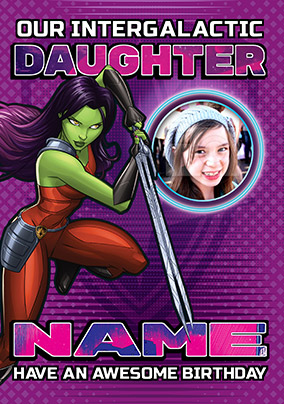 Guardians of the Galaxy Gamora Birthday Card