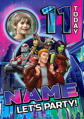 Guardians of the Galaxy Age 11 Birthday Card
