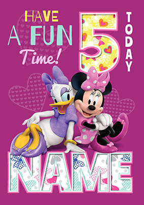 Minnie Mouse Age 5 Card