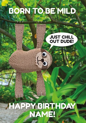 Born To Be Mild Personalised Birthday Card