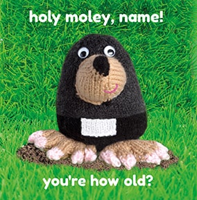Holey Moley Personalised Birthday Card