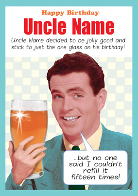 Hoots - Just the one glass Uncle