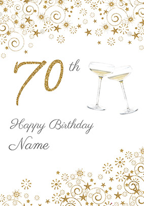 70th Birthday Card Glasses - Milestone Birthday