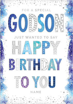 Special Godson Birthday Card