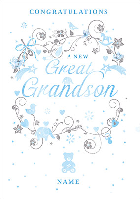 A New Great Grandson Card