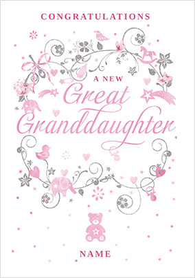 A New Great Granddaughter Card